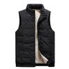 Men's Casual Solid Color Zipper Vest, Men's And Women's Stand-up Collar With Fleece Vest Jacket
