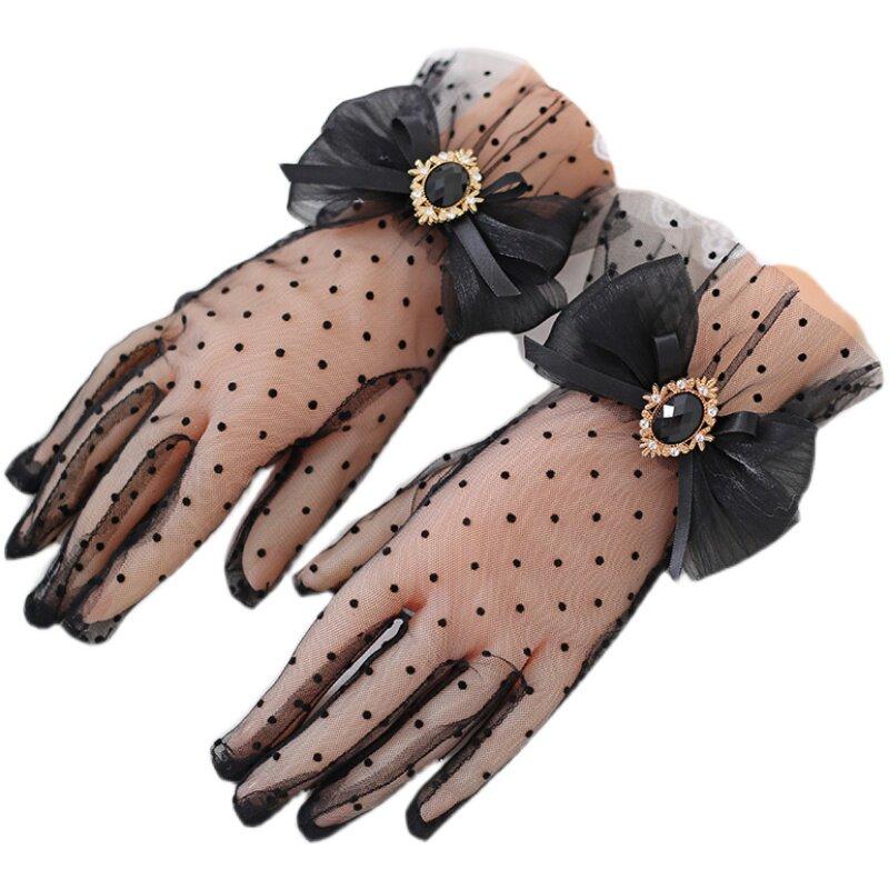 Lolita Wedding Gloves Lolita Lace Thin White Yarn Bow Hand Sleeve Party Photo Photography Gloves