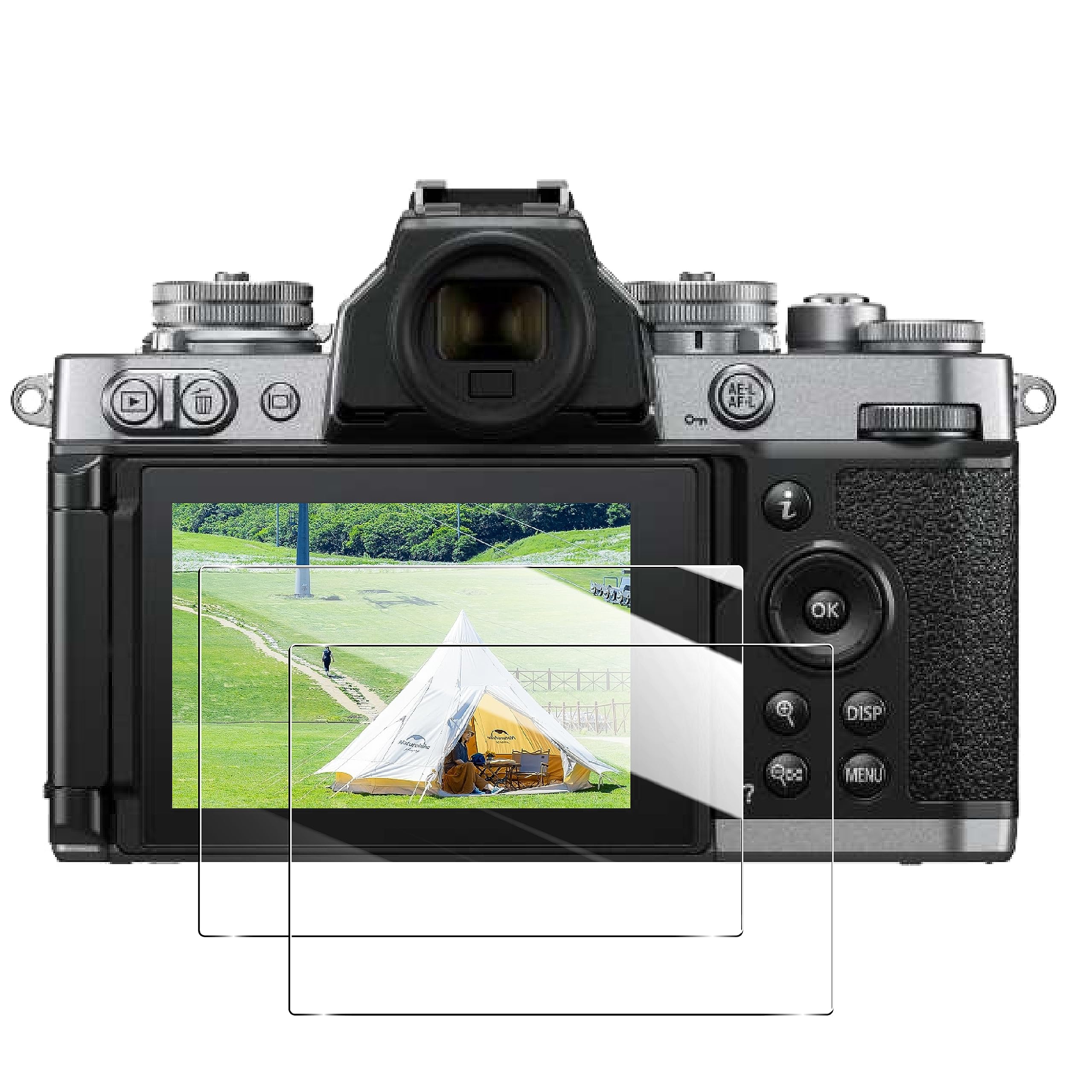 

Compatible with Nikon Z FC Eguoer of 2 Made in Japan by AGC Asahi Tempered Glass Screen Protector for Nikon 9H Easy to YXJNIKZFC Film, [Set Glass],