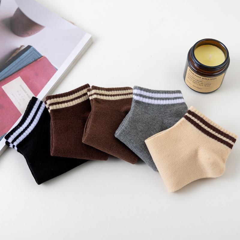 Xiaomi 10 Paar Frühjahrs- und Sommersocken, lässig, gestreift, einfarbig, atmungsaktiv, bequem, schweißableitend, kurze Socken, einfach gestreift