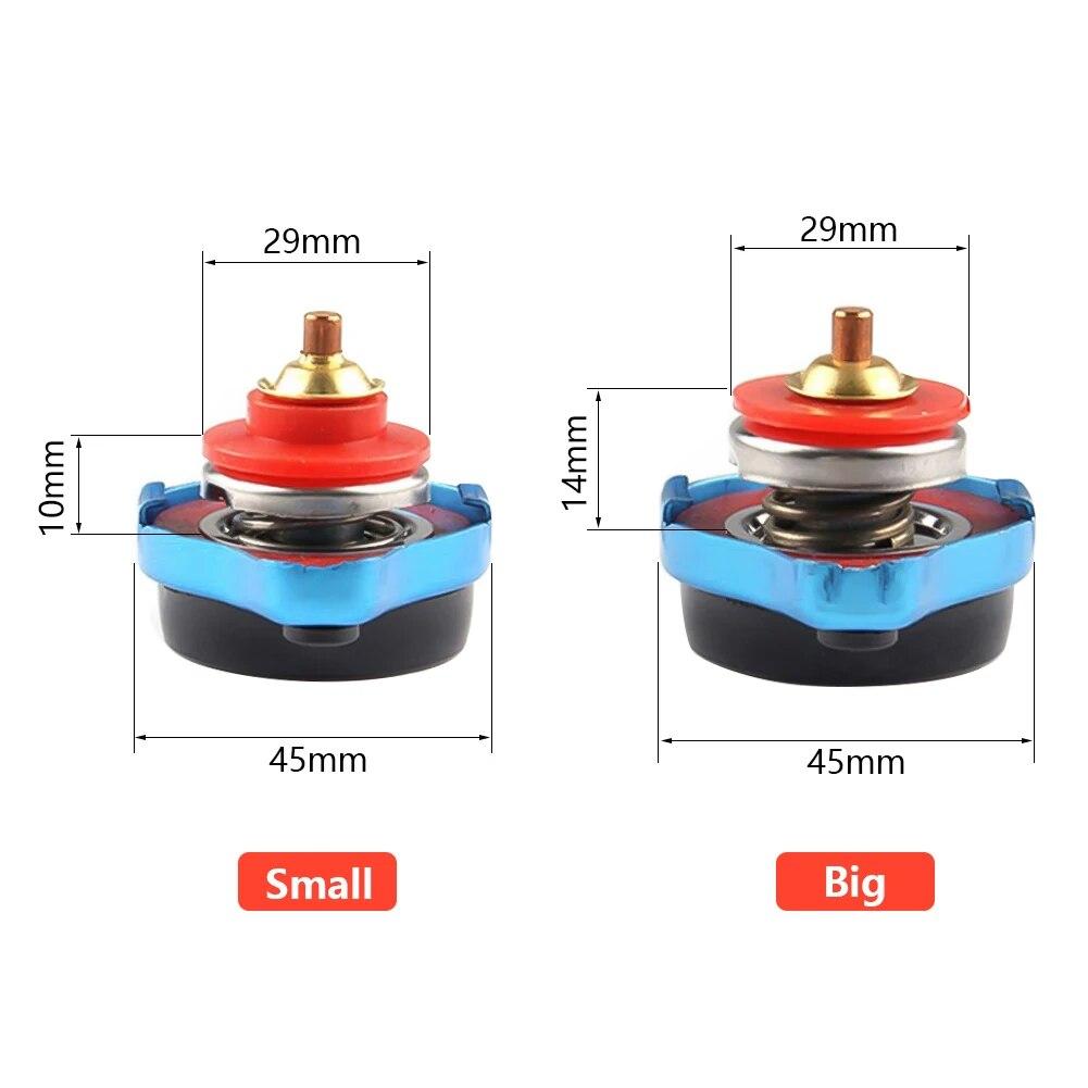 0.9Bar 1.1Bar 1.3 Bar Thermost Radiator Cap Tank Cover Water Temperature Gauge Cover Racing Car Big or Small Head