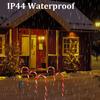 12PCS Solar-Powered Candy Cane Light Christmas Lighted Holiday Displays LED Street Lamps Waterproof Outdoor Garden Landscape