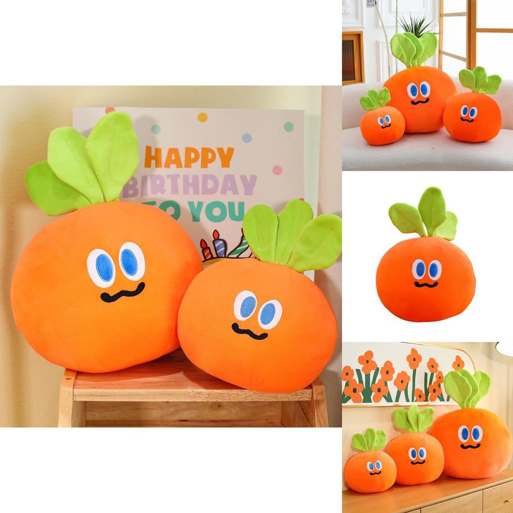 Mojo Karotte Plüschtier mit Kurzflorstoff Niedliches Cartoon-Kissen für Geschenk und Heimdekoration