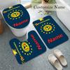 Club America (5) Custom name Flannel Toilet 3 Piece Set Soft Bathroom Rug Toilet Seat Cover for Bathroom Home Decor