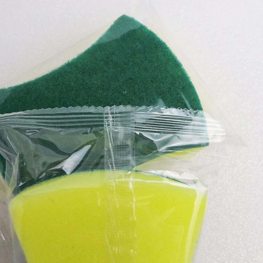 24pcs Highly Absorbent Cleaning Sponges Individually Wrapped Pot Rust Stain Sponge Brush Kitchen Grease Cleaner Household