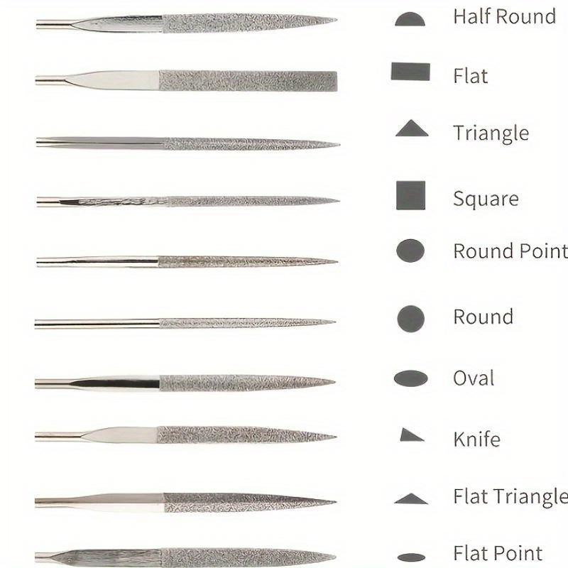 10Pcs Diamond Needle File Set For Jewelry Metal Wood Ceramic Glass Stone Craft Sharping Working Hand Carving Tool