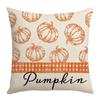 New Autumn Pumpkin Maple Leaf Fall Home Decoration Linen Printed Sofa Pillow Cover