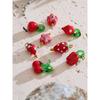 Yhpup 1PC Cute Enamel Enamel Star Flower Cherry Strawberry DIY Accessories Charm Pendants for Necklace Bracelet Earrings Making