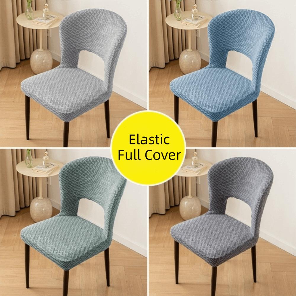 Elastic Arc Armchair Covers Hollow Back Dining Chair Covers Curved Chair Cover  Seat Cover