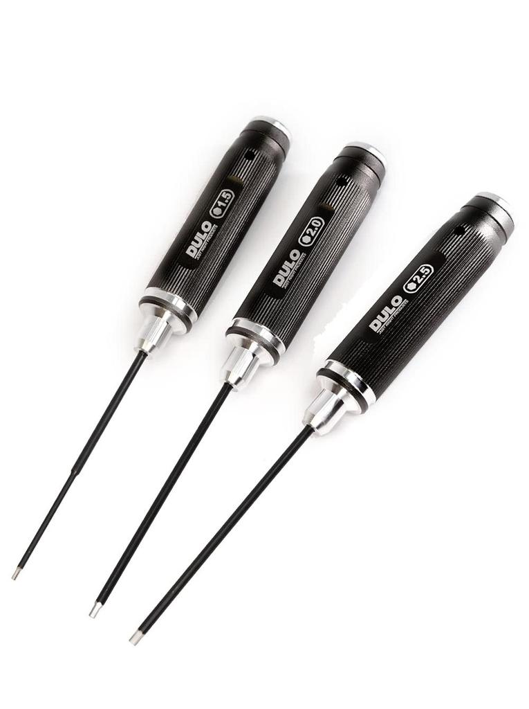 RAYWOOD DULO RC Maintenance Screwdriver HEX of for RC Car and Drone Setup (Set 3) Repair, Maintenance, Radio-Controlled (HEX, Black)