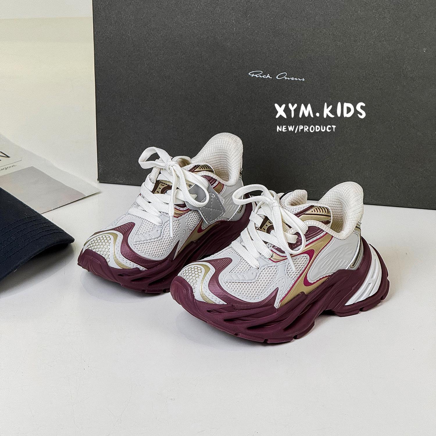 

Spring 2026 Girls Fashionable Lace Bow Trainer Shoes with Double Shoelaces 26-30 Batch of 5 червоний