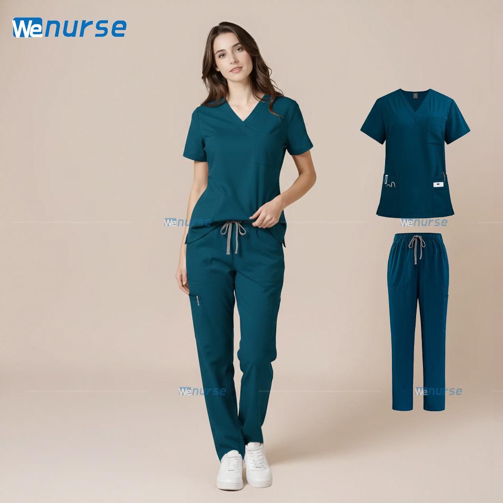 Medizinische Kasack-Uniform-Set für Krankenschwestern für Salon und Arbeitskleidung