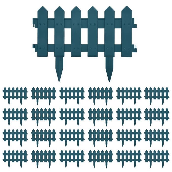VidaXL Bordures de pelouse 25 pcs Vert 10 m PP 48617