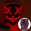Cold Light Halloween Mask Ghost Dance Led Luminous Black V Mask Masquerade Party Bar Mask Blood Horror Thriller Ghost Face Props