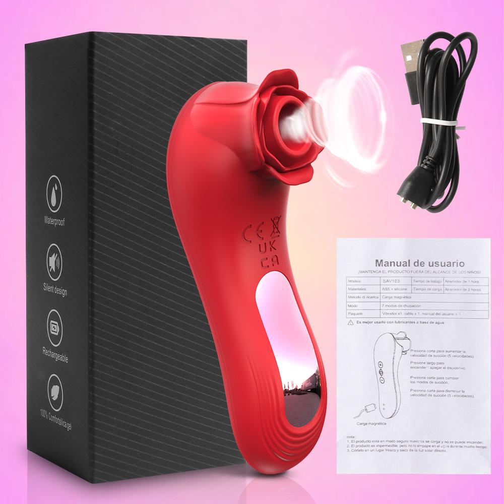 Clitoris Sucker Rose Sucking Vibrator Adult Women Sex Toy Nipple Suction Clitoral Stimulator Female Masturbation SexySex Product