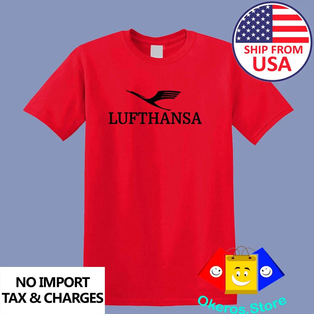 Lufthansa Airlines Men s Red Size S to 5XL S