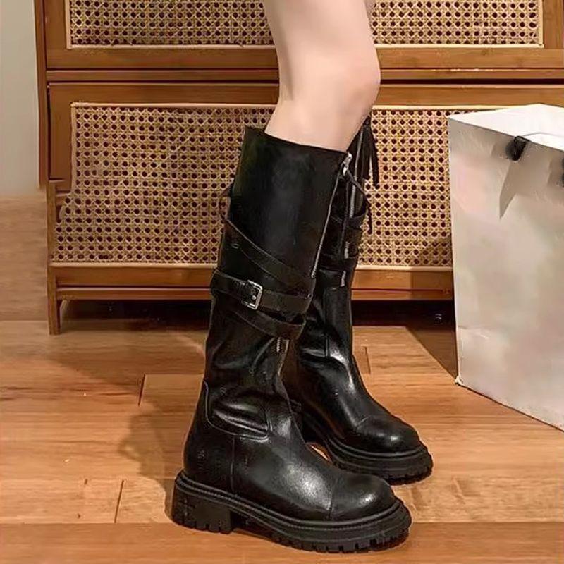 But Knee Platform Boots Women's 2025 New Spring and Autumn Fashion Versatile and Comfortable Martin Boots High Boots Children