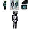 Halloween Doubleheaded Skull Cosplay Costume For Kids Kids Stage Performance Horror Makeup Outfit