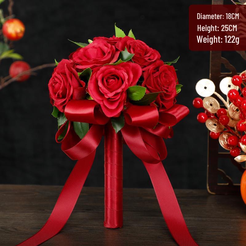 

Элегантный свадебный букет: Премиальная искусственная роза для китайской свадебной фотографии и аксессуар к платью Сюхэ