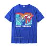 Mademark X MTV - MTV Catch A Wave MTV Surfer Logo Retro Grafik T-Shirt im Angebot Herren T-Shirt Gruppen-T-Shirt Baumwolle Lässig