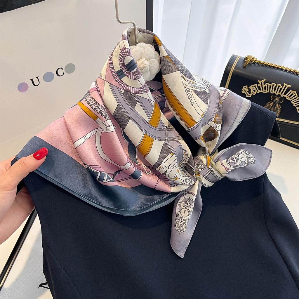 100% Hedvábný Šátek Dámský Foulard Vysoce Kvalitní Čtvercový Dámský Šátek na Hlavu Morušový Vlasový Šál Šály Hijab Bandana Šátky