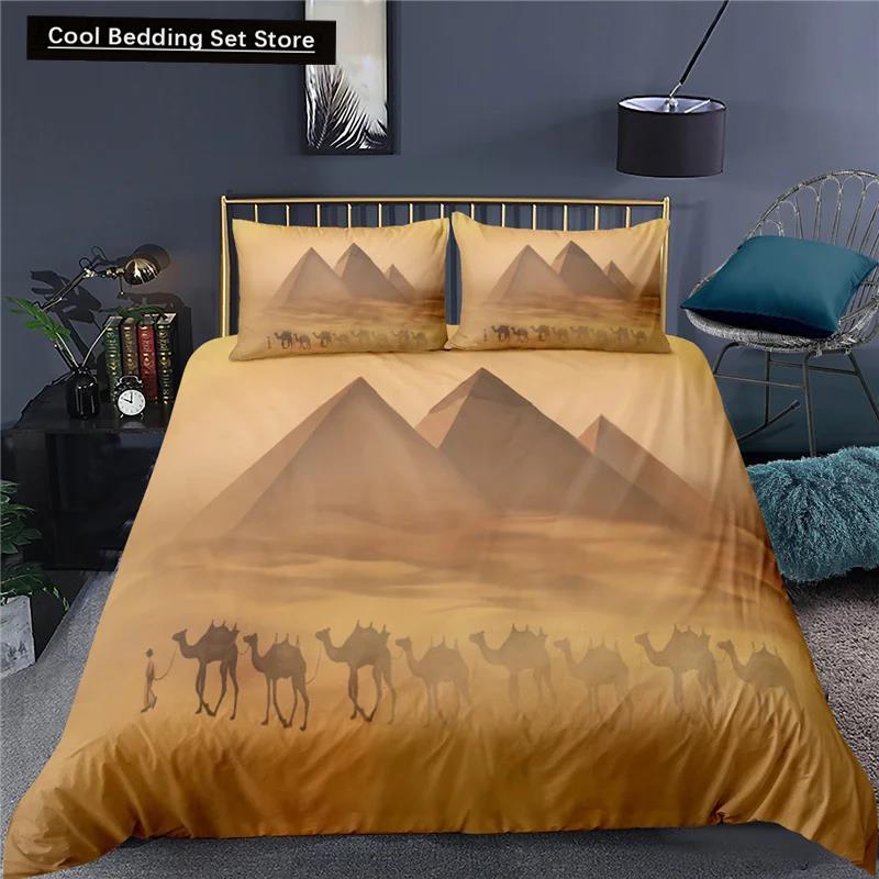 Comforter 3D Desert Camel King Queen Size Brown Animal Bedding Set Kids Teens Adults Cute Wildlife Soft Polyester