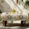 Vintage Easter Bunny Tablecloth Rabbit Eggs Table Cover Easter Decorations for Home Kitchen Spring Holiday Garden Tablecloth