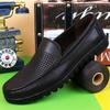 Neue Schwarze Schuhe Herren Slipper Atmungsaktive Weiche Mokassins Mann Hohe Qualität Lässige Leder Bootsschuhe Herren Flats Männliche Fahrschuhe