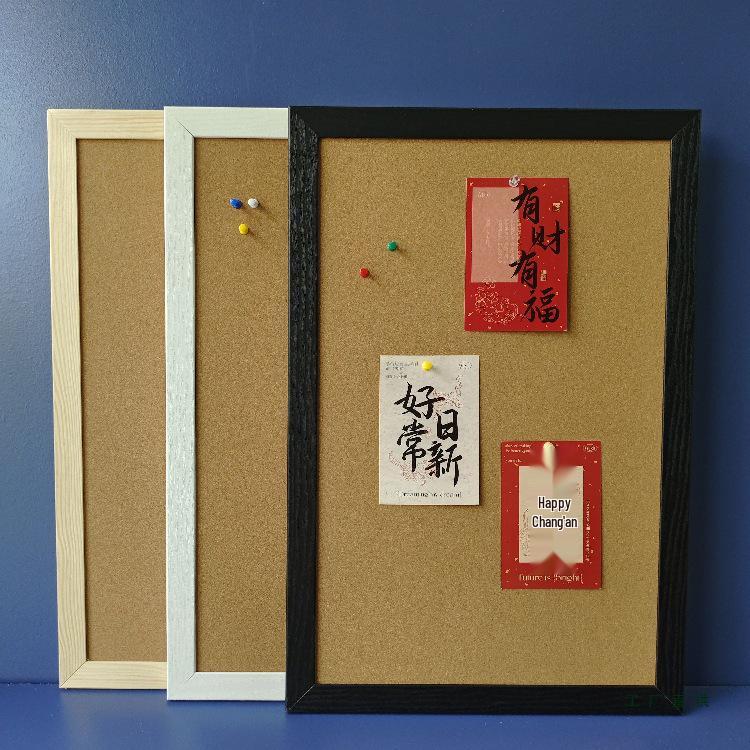 Pine Wood Frame Cork Bulletin Board for Photo Display and Kindergarten Decor