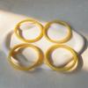 4Pcs/Set Personality Y2K Yellow Round Resin Cuff Bangles Women Vintage Exaggerated Stackable Bangle Wide Bracelet Accessories