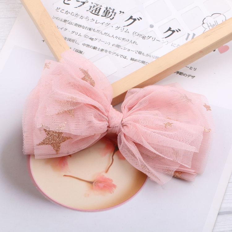 Bunte gepunktete Netzschleife Haarspange für Kinder