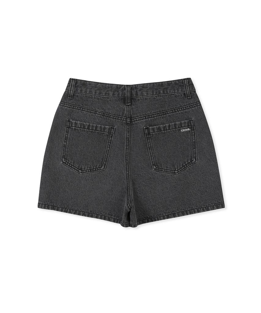 CLOVE [25Ss Clove] Basic Denim Shorts (Charcoal)