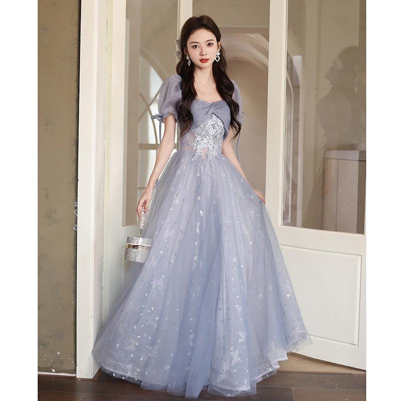 French Evening Dress Dress Women's 1011 Black High-end Light Luxury Niche Graduation Bar Mitzvah Dinner Dress Women