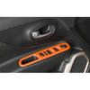 For Jeep Renegade 15-2023 Glossy Orange Window Lift Lock Switch Panel Trim 4pc