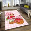 1pc Strawberry Princess6 Design Area Rug - Non-Slip, Soft & Cozy Floor Mat for Living Room, Bedroom, Office - Indoor/Outdoor Decorative Carpet
