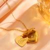 Explosive Necklace Light Luxury K Love Photo Frame Pendant Can Be Engraved Titanium Steel High-end Couple Necklace Jewelry