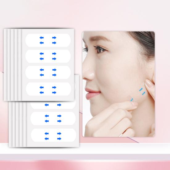200Pcs Invisible Face Lift Tape Thin Breathable Waterproof Stretchable Face Shaper Double Chin Neck Sagging Skin Tightening Slimming Lifting Patch