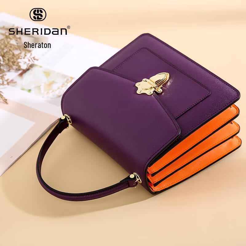 Sheraton Saffiano Leather Small Square Crossbody Bag