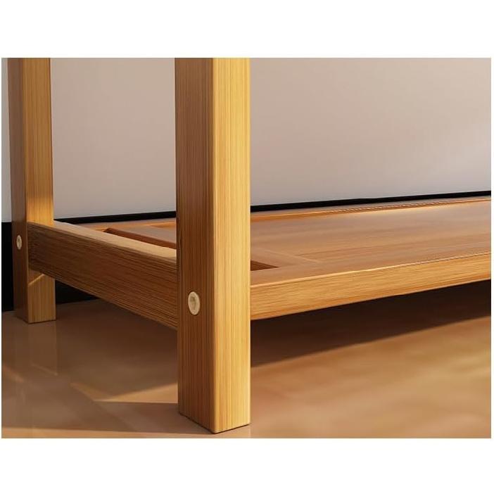 6-Tier Shoe Rack for Entryway, Natural Bamboo Wood Shoe Rack 24 Pairs Shoe Organizer Closet (26.77 x 9.84 x 35.43)(L x W x H)