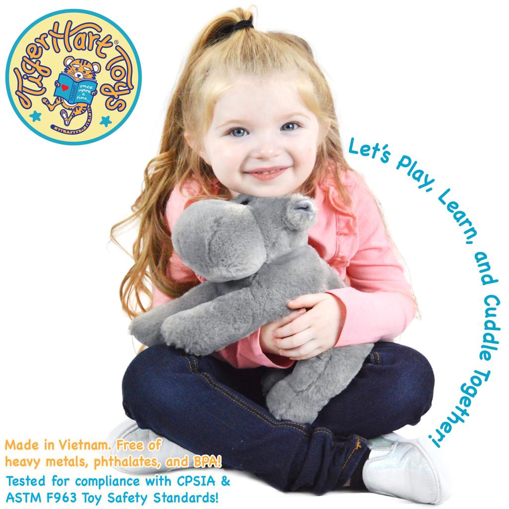 Tiger Tale Toys Huck the Hippo 12-inch Stuffed Animal