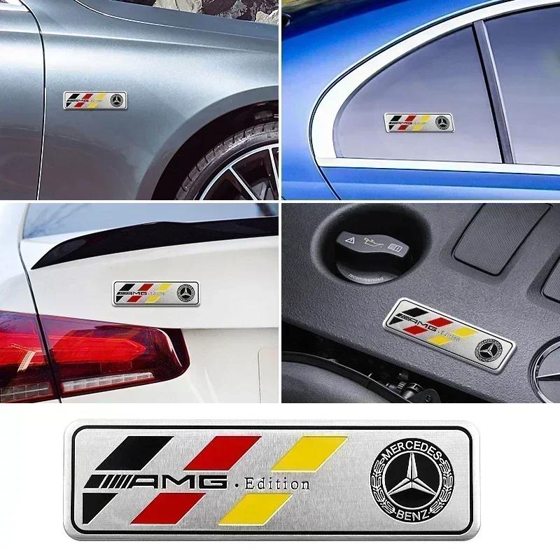 1Pcs 3D Metal Stickers Car Body Trunk Decal For Mercedes Benz AMG W177 176 W117 W116 W247 X156 W213 W205 W222 W223 W204 X253 o2