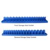 Blue Color Socket Organizer Plastic Material 1/4 Inch Socket Rack Practical Design Metric Size Wrench Holder Household Use