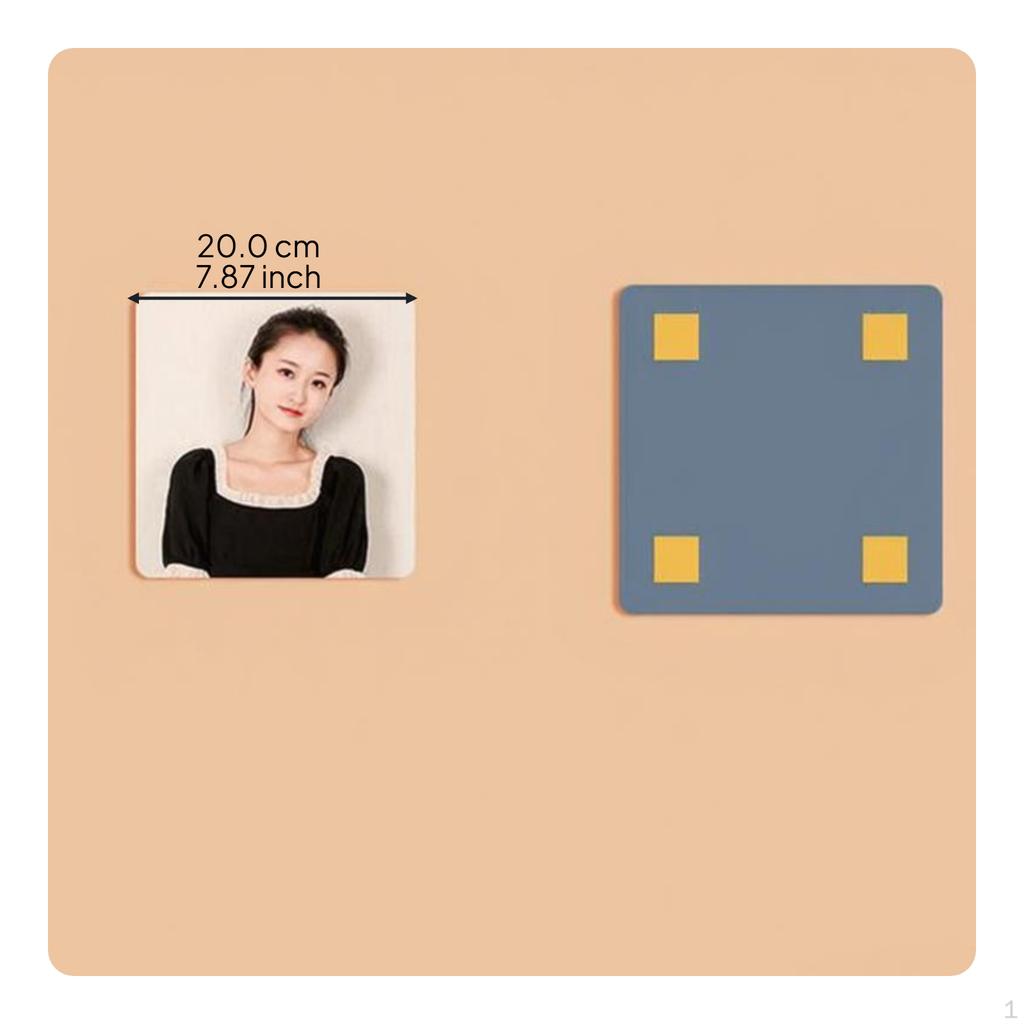 Acrylic Full Length Mirror, Automatic Wall Shatterproof, Lightweight, Home Decor Rnd Corner