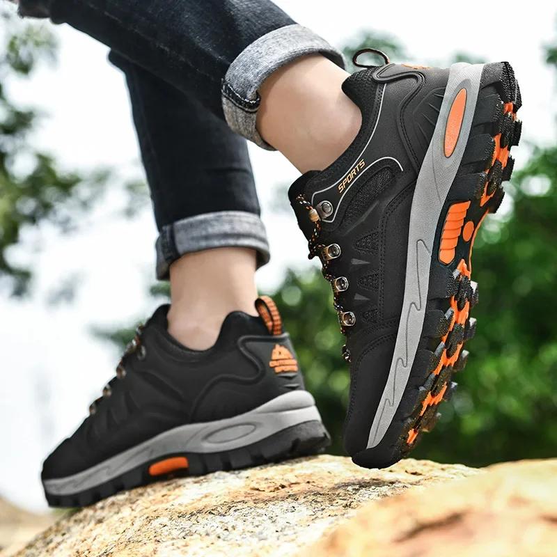 2024 New Brand Men Casual Shoes Outdoor Fashion Couples Sneakers Lace Up Men Walking Shoes Waterproof Leather Flats Men's shoes