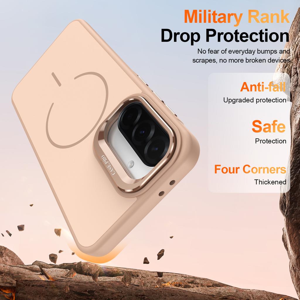 For Samsung Galaxy A34 5G Case Skin-touch PC + TPU Magnetic Phone Cover with Lens Frame Kickstand