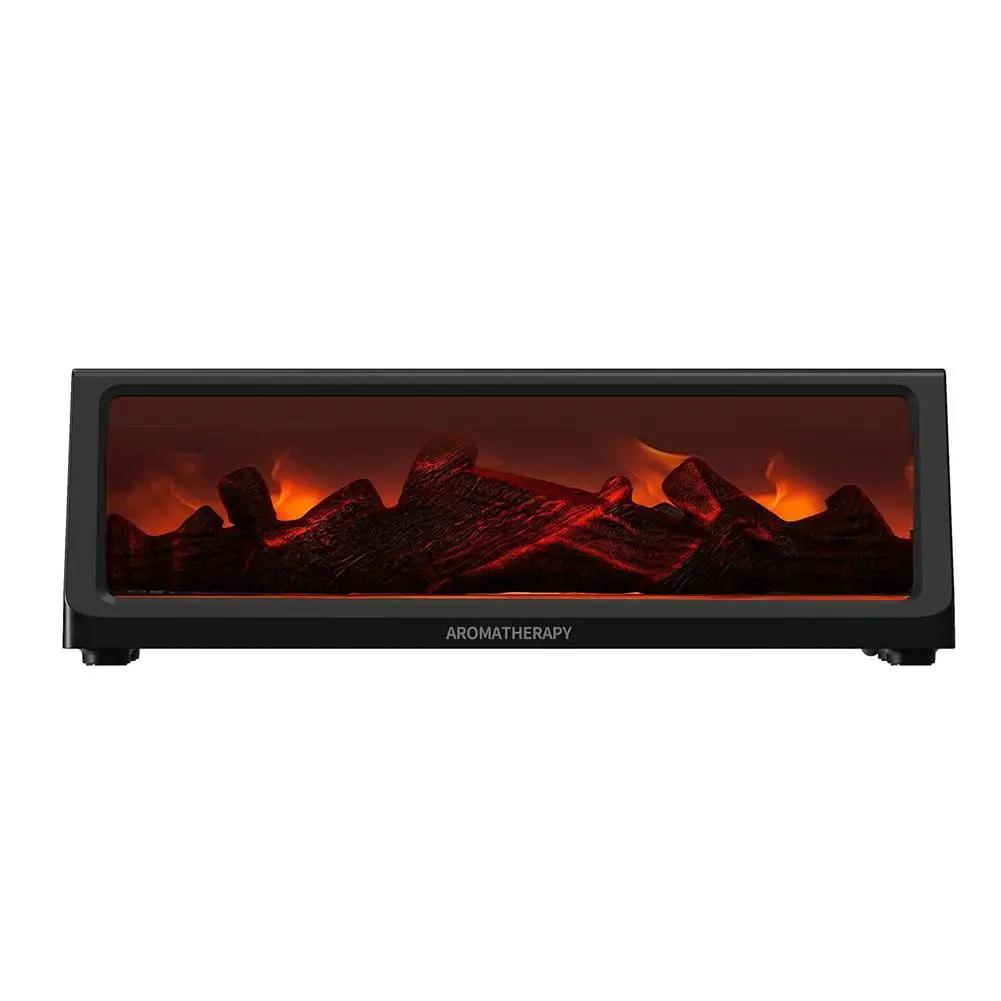 Имитатор 3D пламени, машина для ароматерапии, незаменимый с управлением, увлажнитель, цветной пульт, праздничная атмосфера, масло K2M3 чёрный