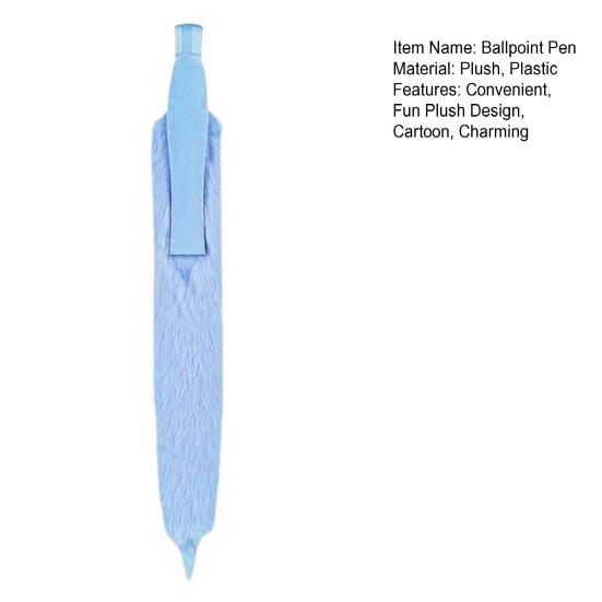 Giant Plush Click Pens Fluffy Press Ballpoint Pen Fun Party Favor Pen Novelty Writing Tools for School Journaling Gifts