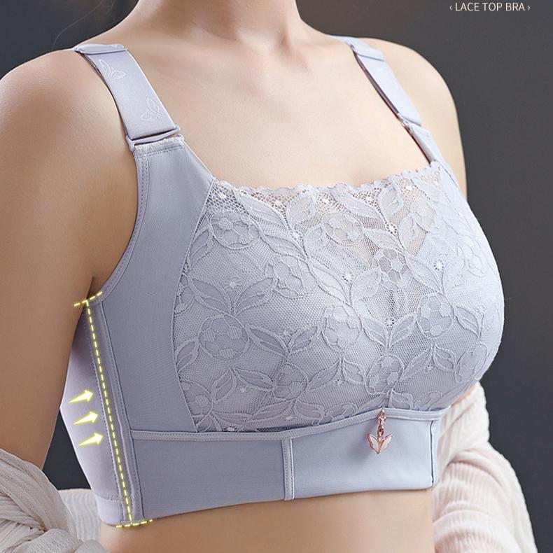 Large Size Lingerie for Women Slim Fit Full Cup Strapless Gathered Bra Top Support Breathable Adjustable Bra