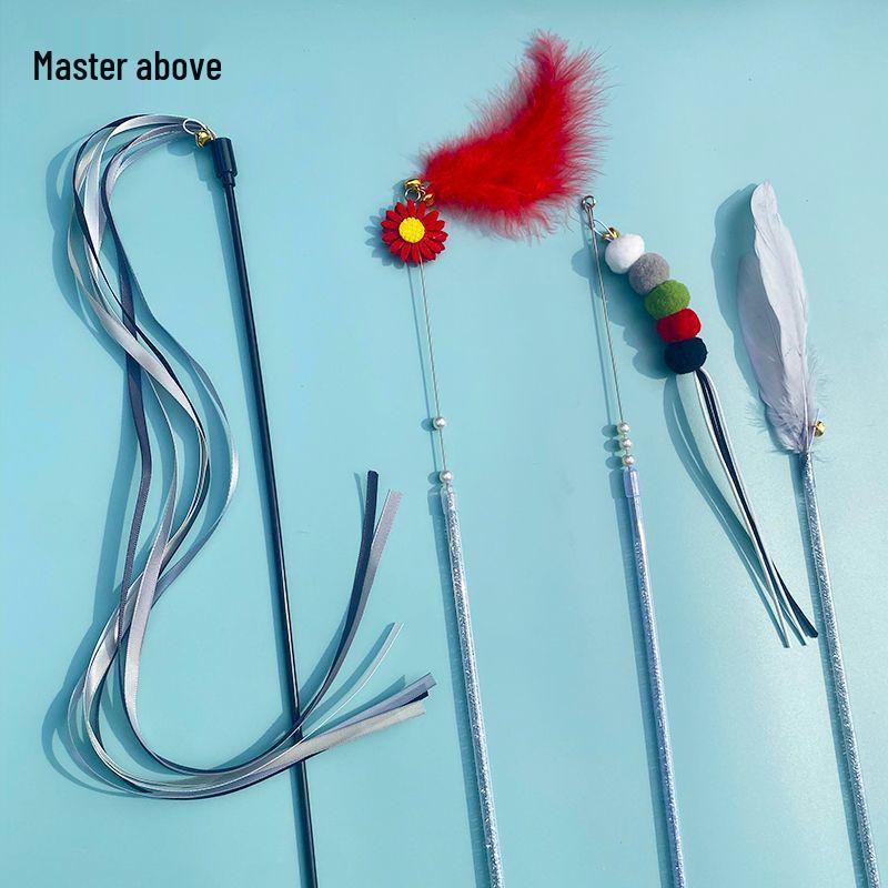 Lange Angel mit bunten Federn - Handgefertigt, langlebig und elastisches Spielzeug im Angelstil