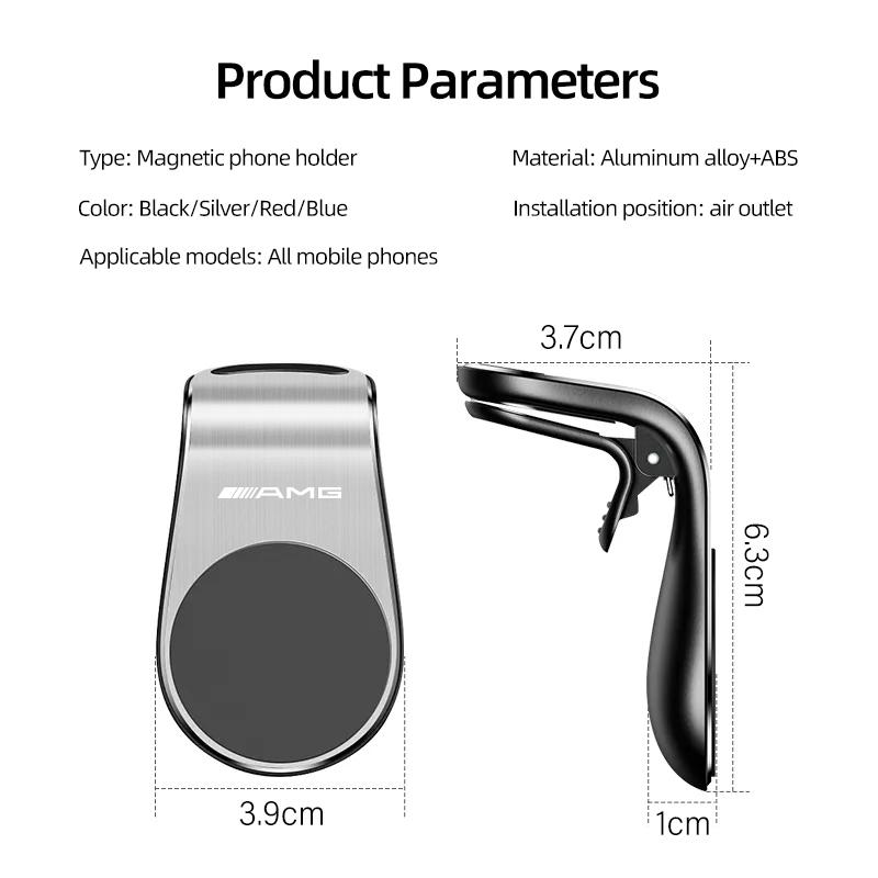 Magnet Phone Holder GPS Stand Air Vent Clip Car Accessories For Mercedes Benz AMG W206 W204 W205 W203 W211 W212 W213 W169 W220 AC8